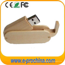 Swivel Wooden USB Flash Drive mit Laser Gravur Logo (EW503)